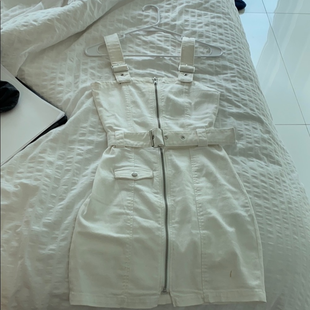 Divided h&m white military dress